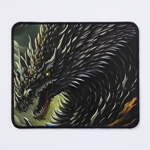 Item preview, Black Dragon, charcoal drawing, Ai Generated Art designed and sold by ACC .