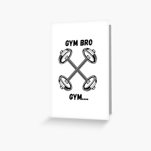 The Best Gym Bro Card Illustrated Greeting Card A5 High Quality