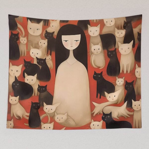 Item preview, Cave Art Cat Lady designed and sold by KateAndersonLTD.