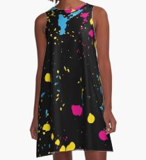 Love the 80s Paint Splash A-Line Dress