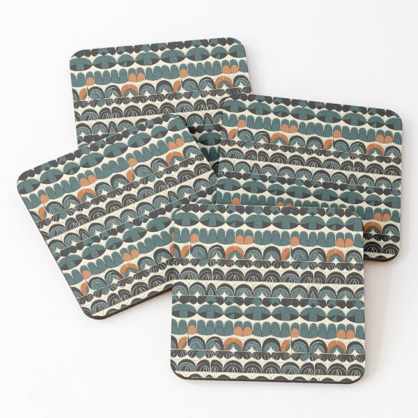 Item preview, Pastel Deep Green Abstract Scales Pattern designed and sold by Sturdust.