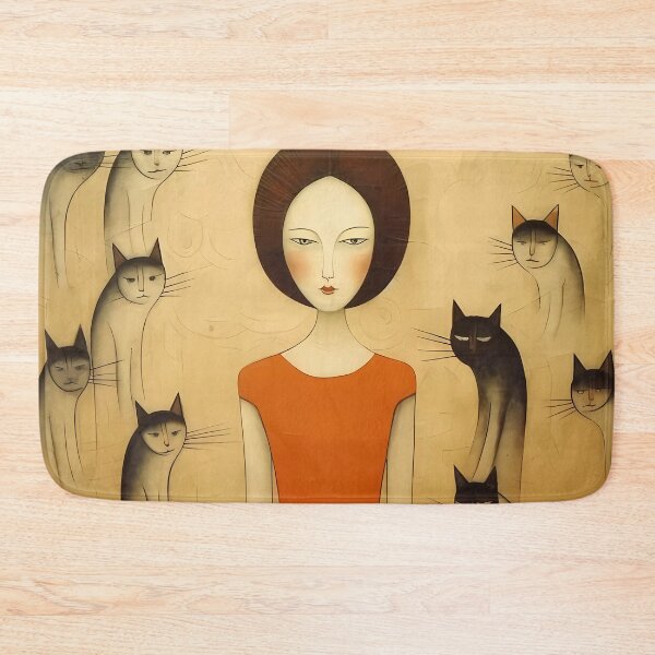 Item preview, Cave Art Cat Lady designed and sold by KateAndersonLTD.