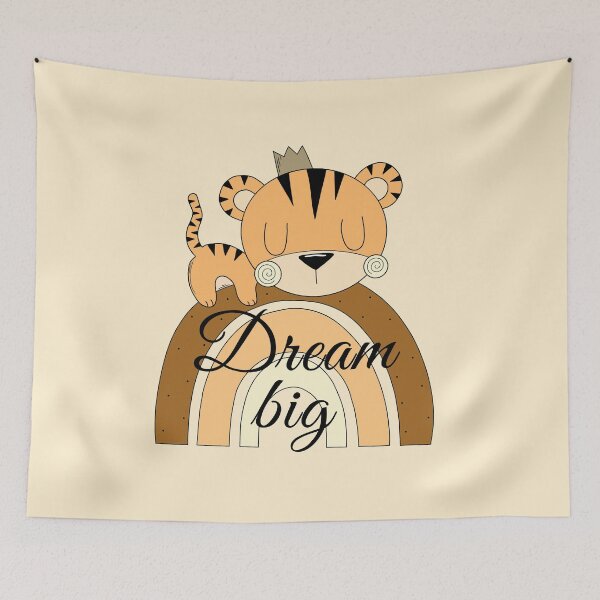 Item preview, Cute Little Tiger - Dream Big #1 designed and sold by Desings-by-Tina.