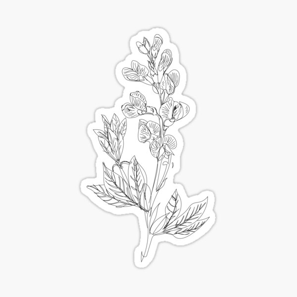 Pressed Flower Stickers  Indigo Bouquet - Antiquaria