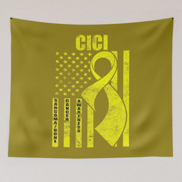 Item preview, Cici American Flag Sarcoma Bone Cancer Awareness 	 	 designed and sold by vudubncvx93.