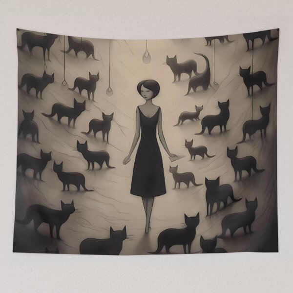 Item preview,  Cave Art Cat Lady designed and sold by KateAndersonLTD.