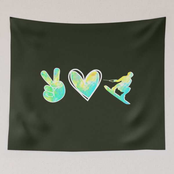 Item preview, Peace Love Wakeboarding Wakeboard Wakeboarder 	 	 designed and sold by csanasdn15.