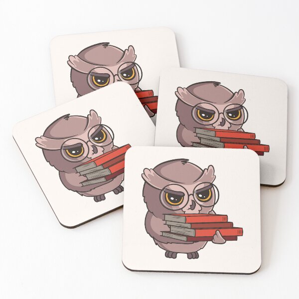 Item preview, Cute cartoon owl with stack of books designed and sold by Viktoriia.