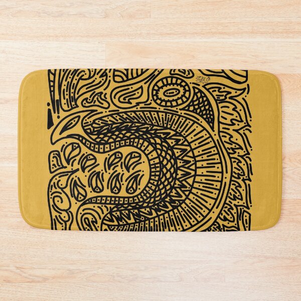 Item preview, NaKa serpent in sea colorless doodle art ,paint a picture on the gold plan designed and sold by pisek8924.