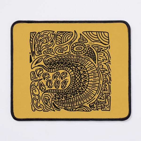 Item preview, NaKa serpent in sea colorless doodle art ,paint a picture on the gold plan designed and sold by pisek8924.
