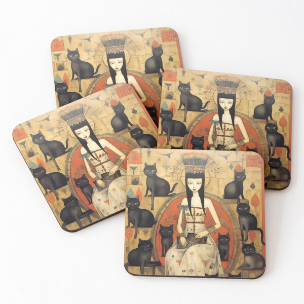 Item preview, Egyptian Cat Ladies designed and sold by KateAndersonLTD.