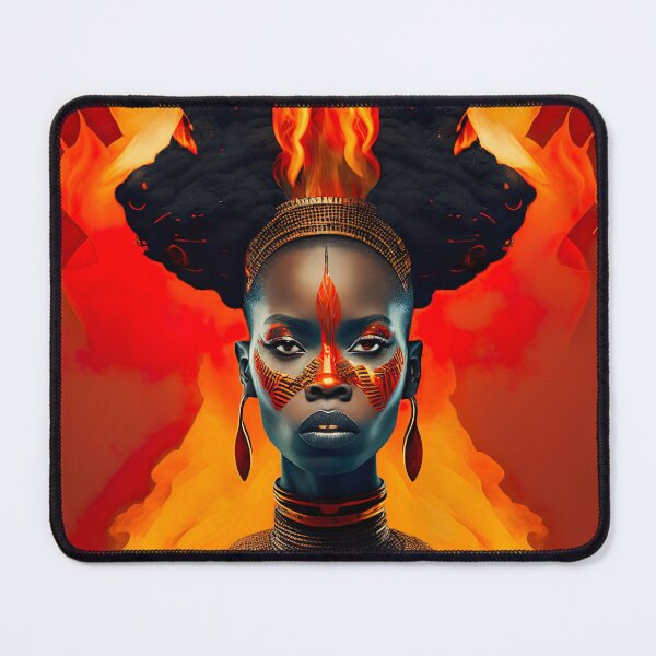 Item preview, [AI Art] African Princess of Fire Bauhaus Art Style designed and sold by Sissle.