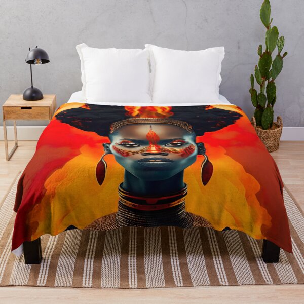 Item preview, [AI Art] African Princess of Fire Bauhaus Art Style designed and sold by Sissle.