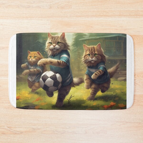 Item preview, Brother Cats Are Playing Soccer in the Forest designed and sold by BDMeow.