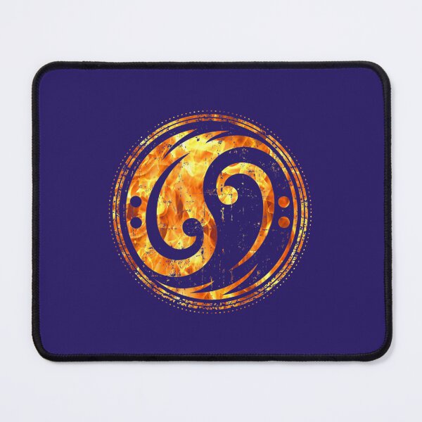 Item preview, Bass Guitar Clef Yin Yang Flames for Bassist & Bass Player 		 designed and sold by byxxlcgrbo71.