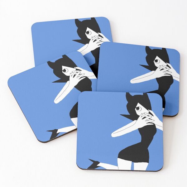 Item preview, Cute demon girl cartoon blue background designed and sold by Gyaoririi.