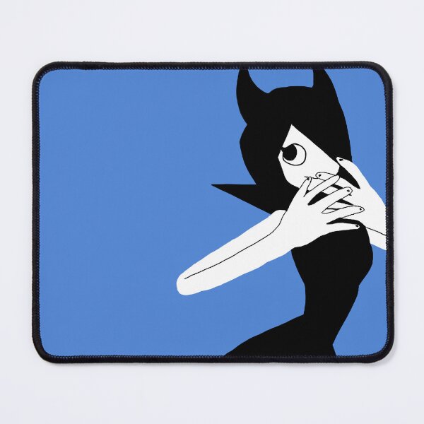 Item preview, Cute demon girl cartoon blue background designed and sold by Gyaoririi.