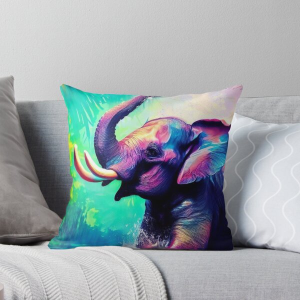 Item preview, Playful Elephant in River designed and sold by Hello Llama.