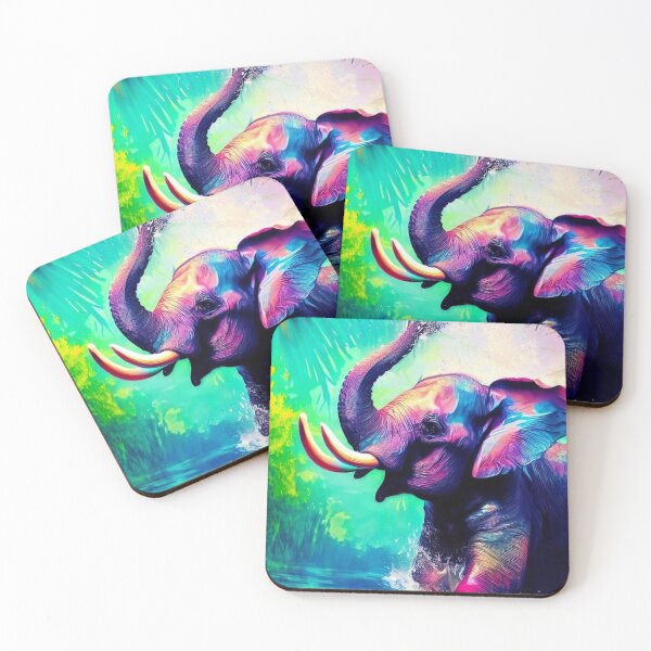 Item preview, Playful Elephant in River designed and sold by Hello Llama.