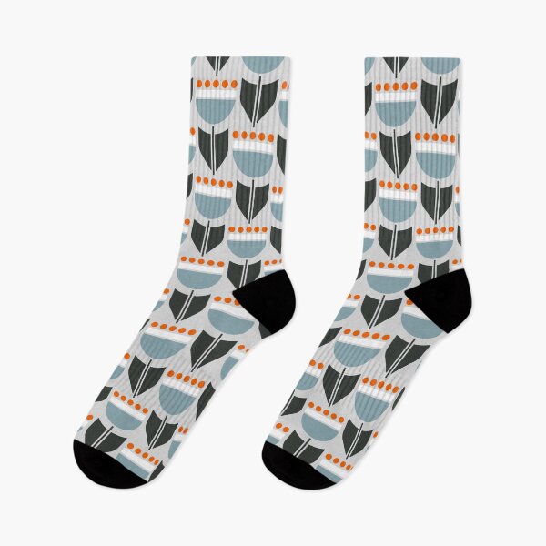 Artikelvorschau, KF 0013 F Minimalist Vintage Tulip Flowers 70s Modern Geometric Floral Pattern entworfen und verkauft von KhakiFinch.