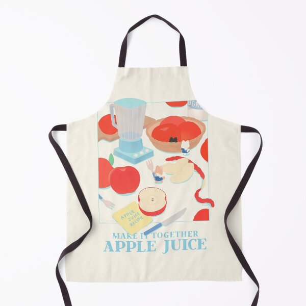 Item preview, Creative Juice Art Print, Fruit Juice Illustration, Kitchen Wall Print, Apple Juice, Cute, French designed and sold by peachcakecanvas.