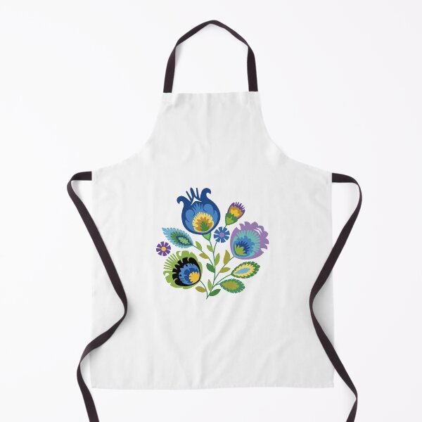Item preview, Polish Floral Dark Blue Papercut Design designed and sold by Barbara Pixton.