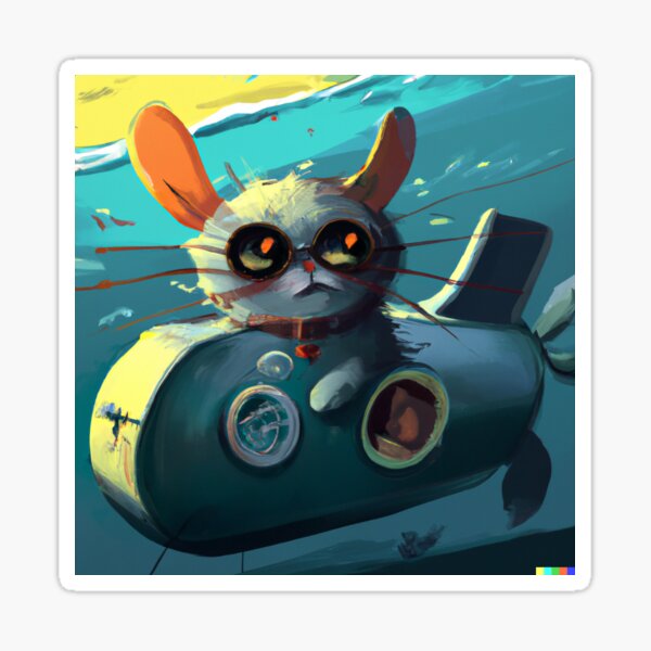 Item preview, Cat Submarine (Digital Art) designed and sold by Miriam C.