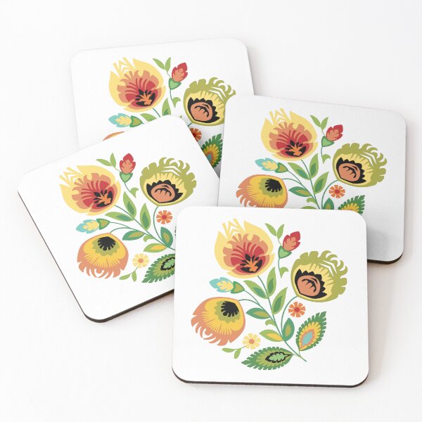 Item preview, Polish Floral Bright Yellow Papercut design designed and sold by Barbara Pixton.