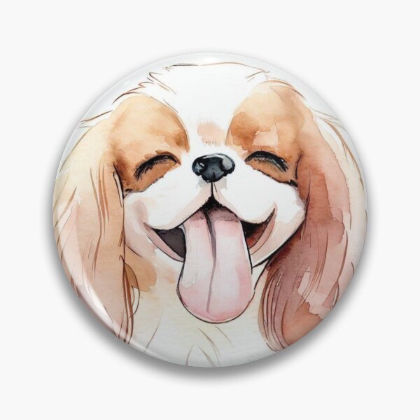 Item preview, Happy Cavalier King Charles Spaniel designed and sold by Hello Llama.
