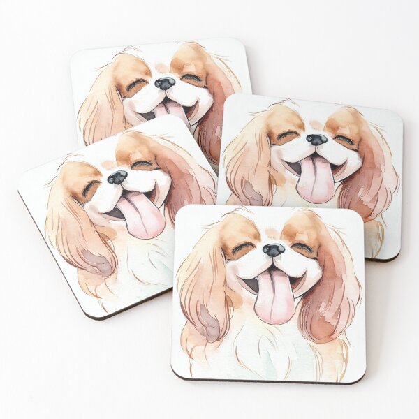 Item preview, Happy Cavalier King Charles Spaniel designed and sold by Hello Llama.