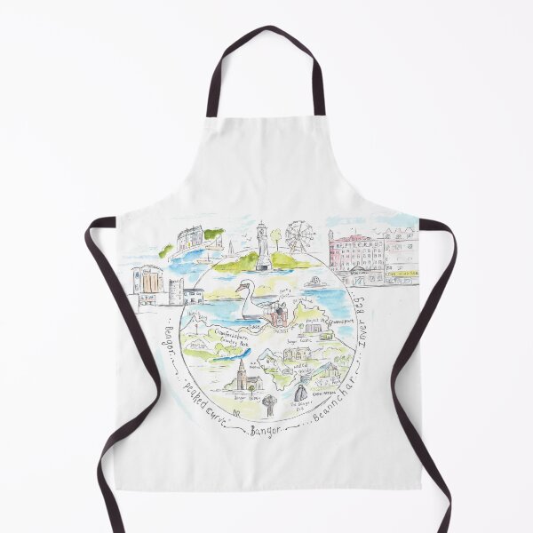 Item preview, Bangor Illustrated Map Northern Ireland designed and sold by DebTheZeb.