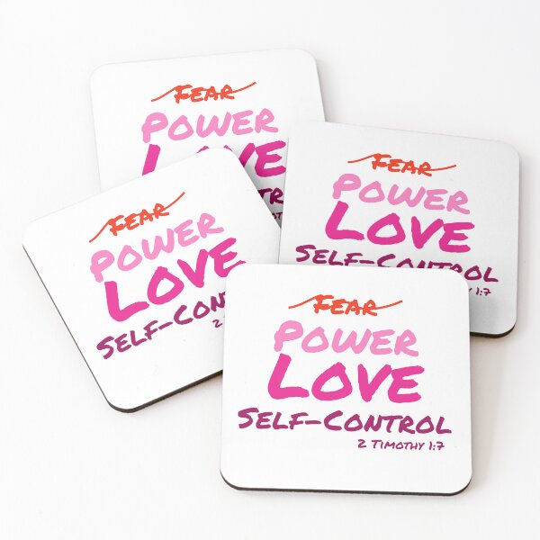 Item preview, Power, Love, Self-Control Pink designed and sold by Miles-and-Daisy.