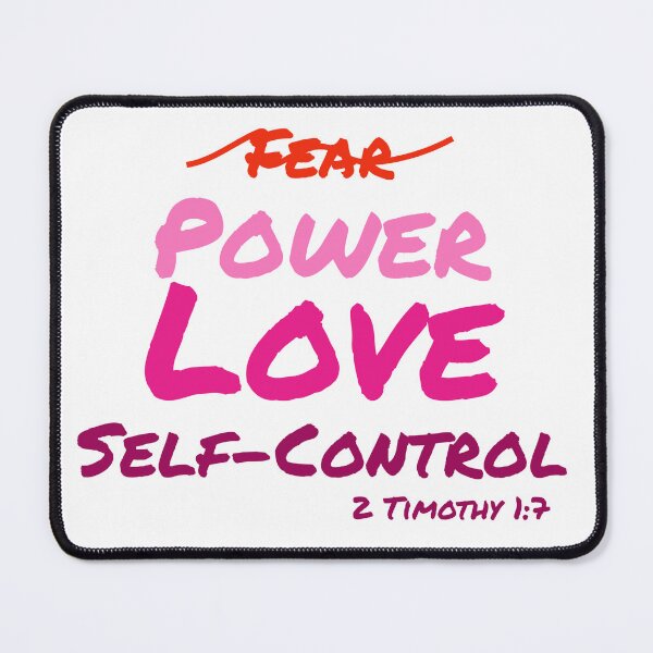 Item preview, Power, Love, Self-Control Pink designed and sold by Miles-and-Daisy.