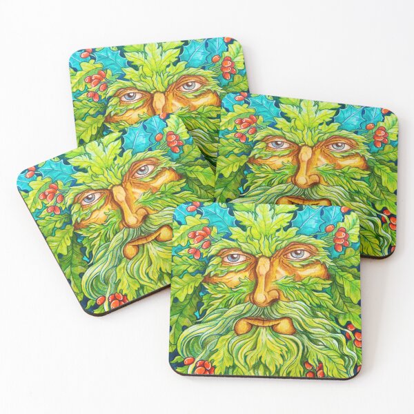Item preview, The Green Man. Magical forest guardian spirit illustration. Enchanted Oak spirit.  designed and sold by Alika's  Garden.