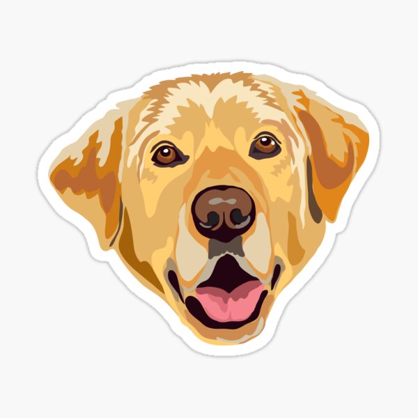 Yellow Labrador Stickers Redbubble