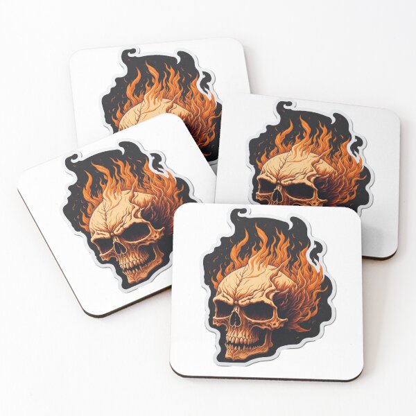 Item preview, Embrace the Heat: Captivating Fire Skull Collection designed and sold by Grim000.