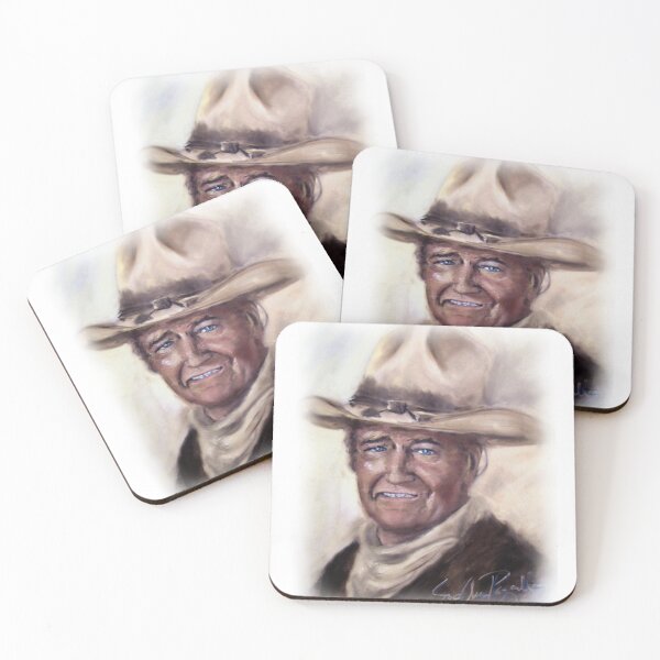 Item preview, John Wayne Portrait in Pastels designed and sold by suerussoart.