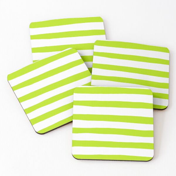 Item preview, Uneven Stripes in Lime Green and White designed and sold by LAEC-Shop.