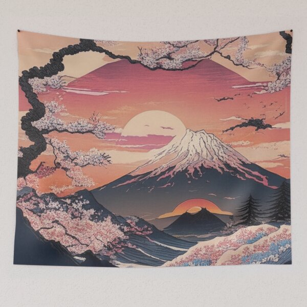 Artikelvorschau, Ukiyo-e-Kirschblütenfeld entworfen und verkauft von XamiDesign.