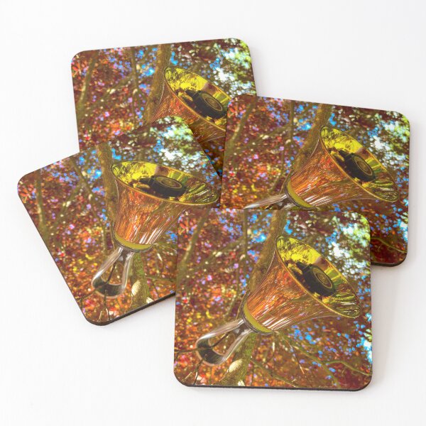 Item preview, Handbell in autumn gold fall foliage designed and sold by CelticClapper.