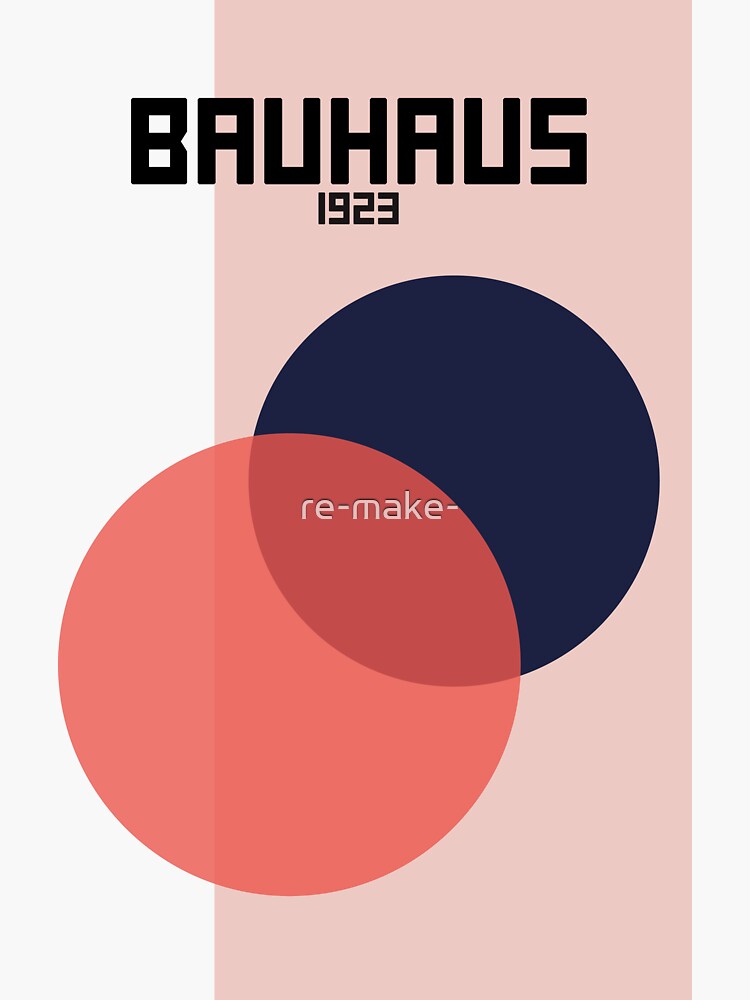 "Bauhaus inspired Exhibition Print, Bauhaus Wall Art behind color comb