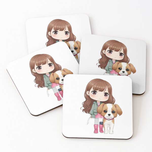 Item preview, just a girl with her dog designed and sold by Permana96.