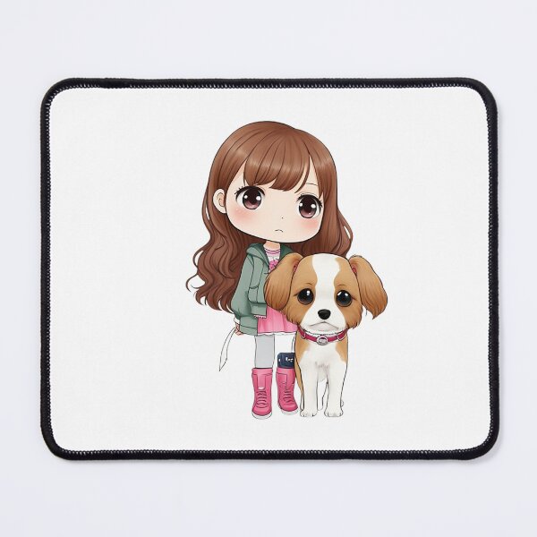 Item preview, just a girl with her dog designed and sold by Permana96.
