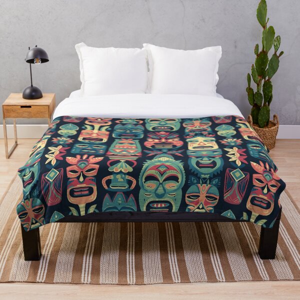 Item preview, El Tiki: un patrón textil polinesio moderno de mediados de siglo de DecoTiler designed and sold by DecoTiler.