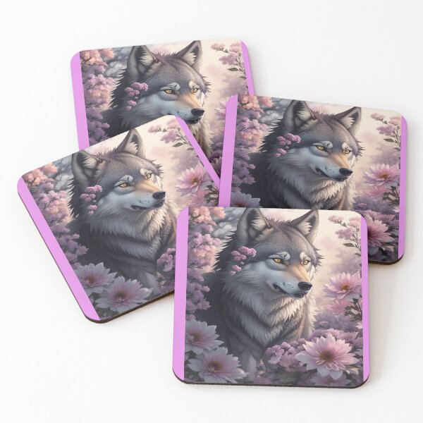 Item preview, Whispers of Nature: A Wolf's Silent Conversation with Flowers designed and sold by Angelle55.