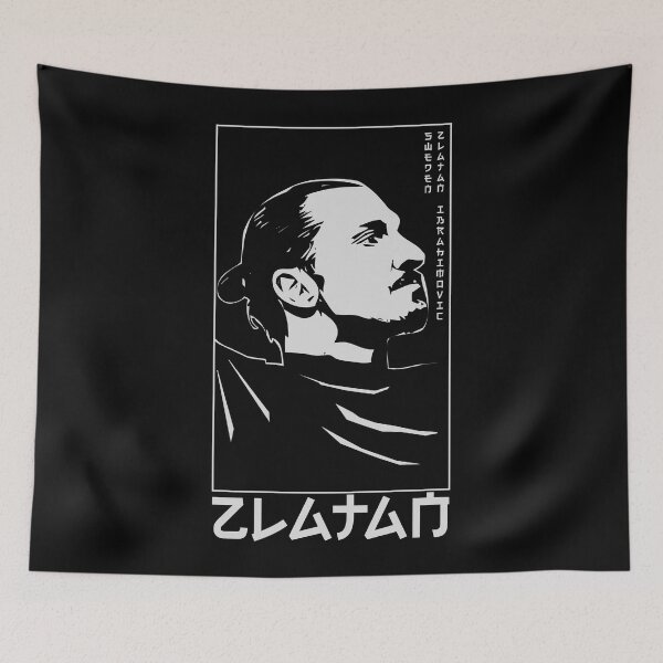 Item preview, Zlatan Ibrahimovic Japanese Style Portrait art illustration designed and sold by 442workshop.