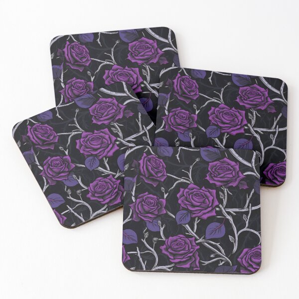 Item preview, Purple Rose and Thorns - Gothic Inspired designed and sold by Nosy is Everything.