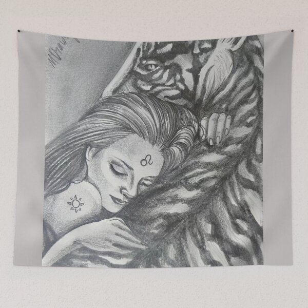 Item preview, El tigre y la mujer león designed and sold by MdrawingM.