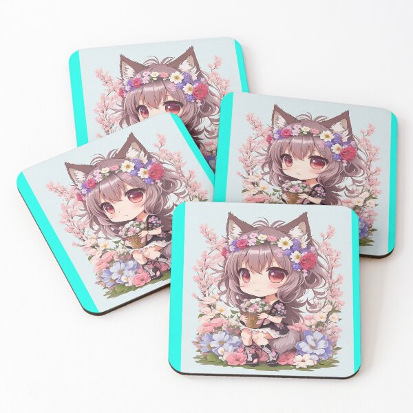 Item preview, Wolf With Flowers Girls designed and sold by Angelle55.