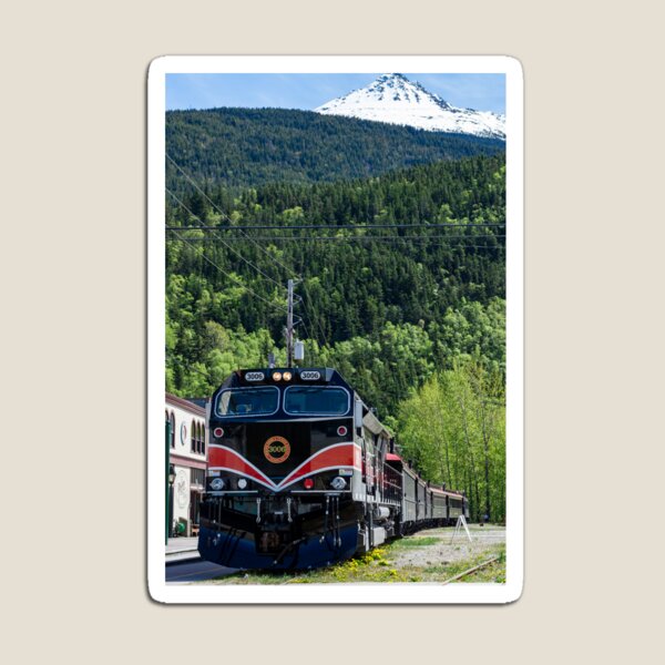 Item preview, White Pass Train in Skagway with a mountain landscape designed and sold by dankomarcha.